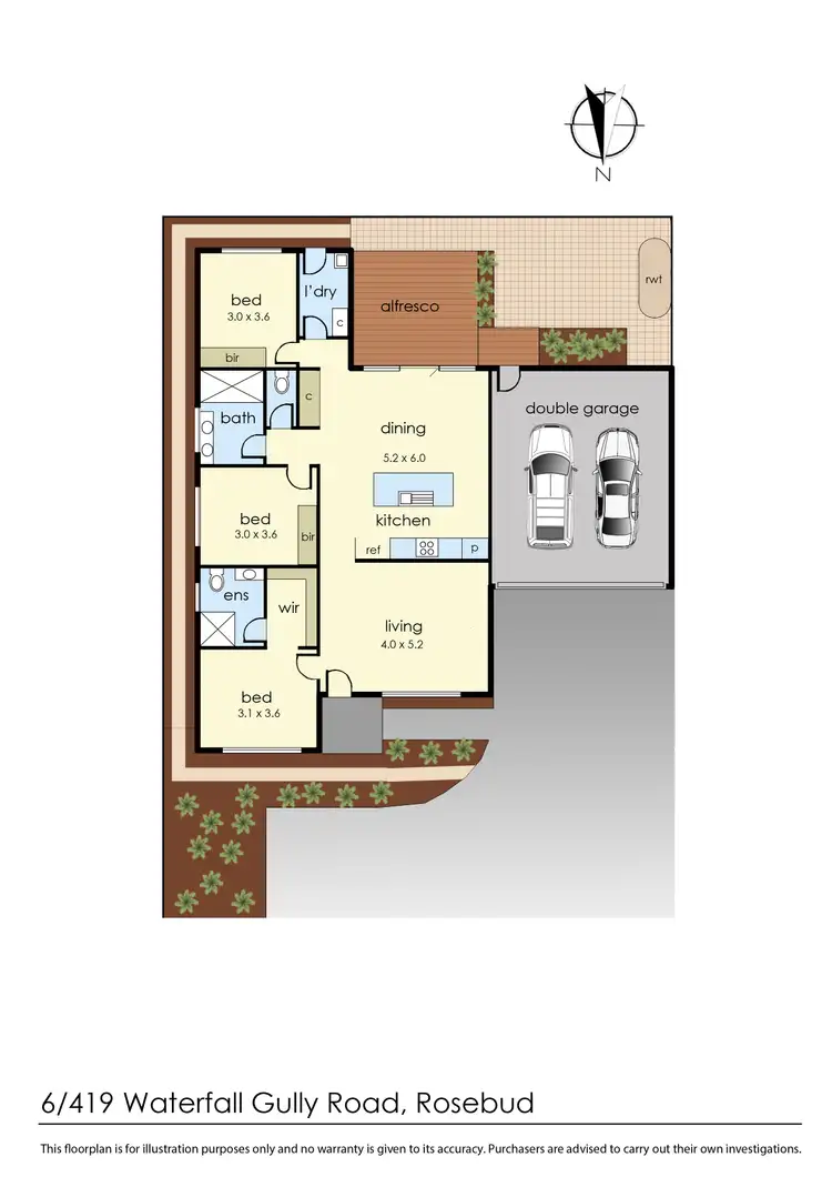 Floorplan of Homely unit listing, 6/419 Waterfall Gully Road, Rosebud VIC 3939
