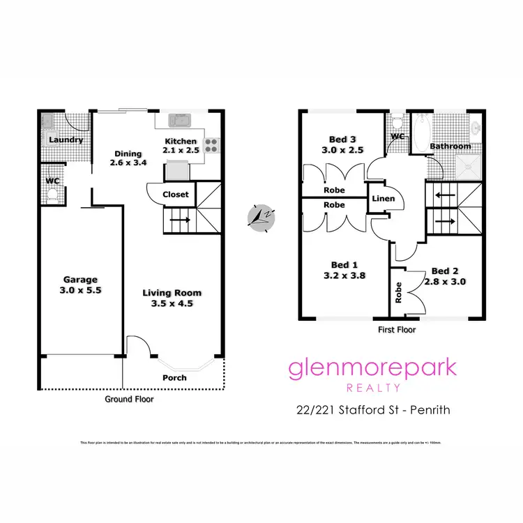 Floorplan of Homely townhouse listing, 22/221-225 Stafford Street, Penrith NSW 2750