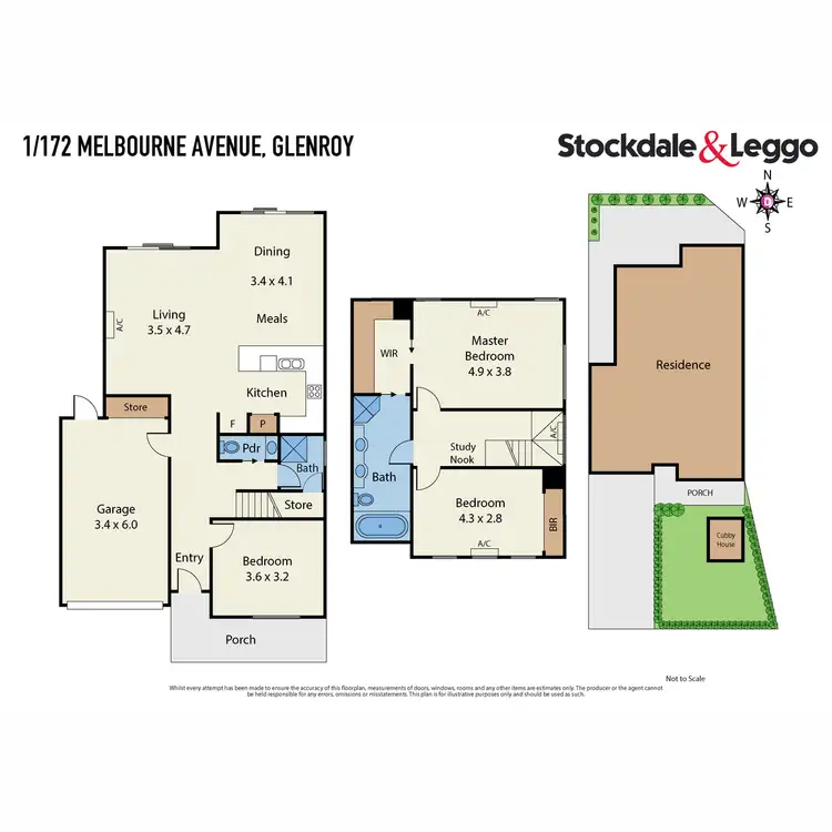 Floorplan of Homely townhouse listing, 1/172 Melbourne Avenue, Glenroy VIC 3046