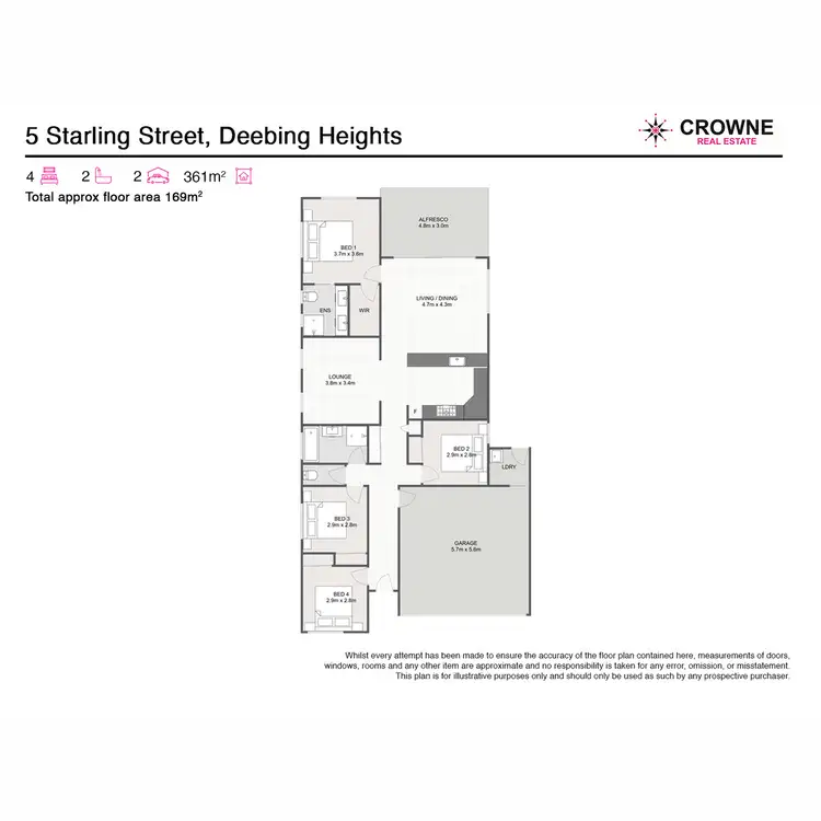 Floorplan of Homely house listing, 5 Starling Street, Deebing Heights QLD 4306