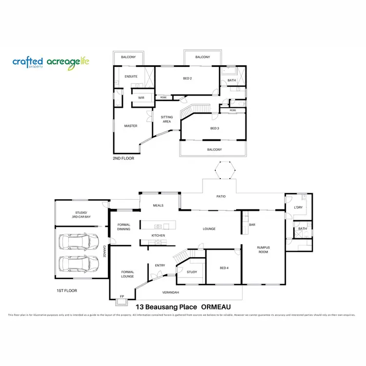 Floorplan of Homely rural property listing, 13 Beausang Place, Ormeau QLD 4208