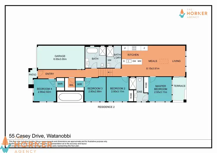 Floorplan of Homely semi-detached listing, 55A Casey Drive, Watanobbi NSW 2259