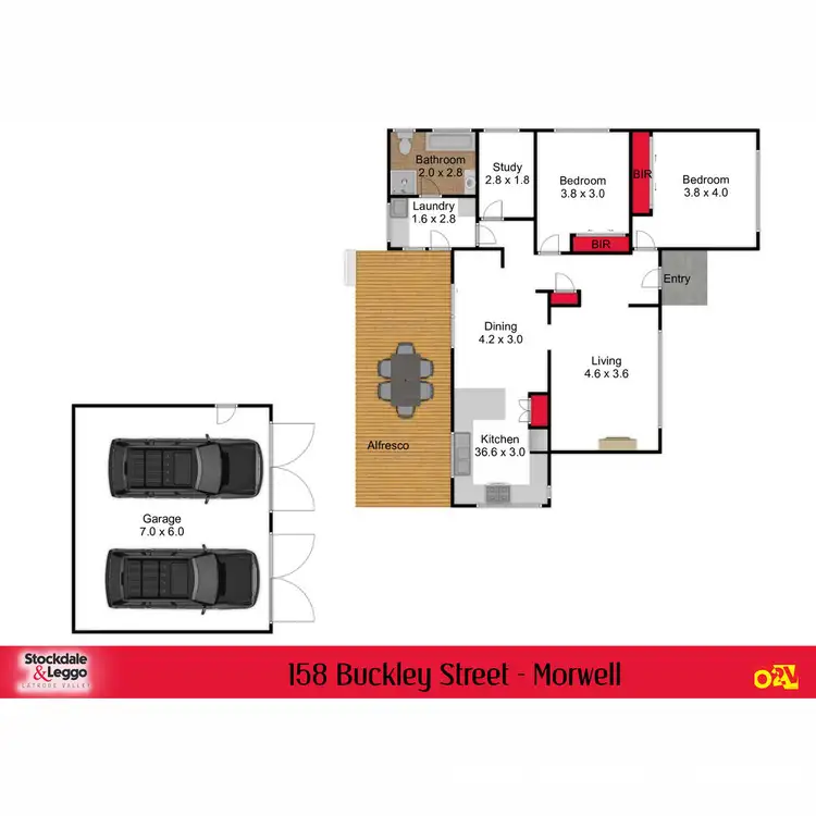 Floorplan of Homely house listing, 158 Buckley Street, Morwell VIC 3840