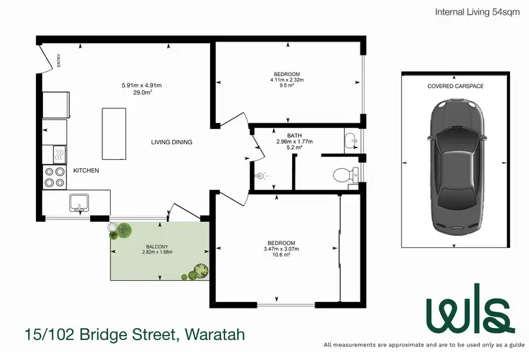 Floorplan of Homely unit listing, 15/102 Bridge Street, Waratah NSW 2298