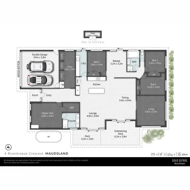 Floorplan of Homely house listing, 4 Riverbreeze Crescent, Maudsland QLD 4210
