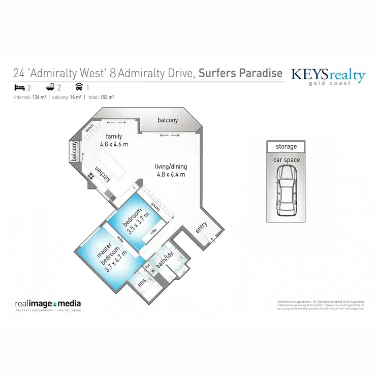 Floorplan of Homely apartment listing, 24/8 Admiralty Drive, Paradise Waters QLD 4217