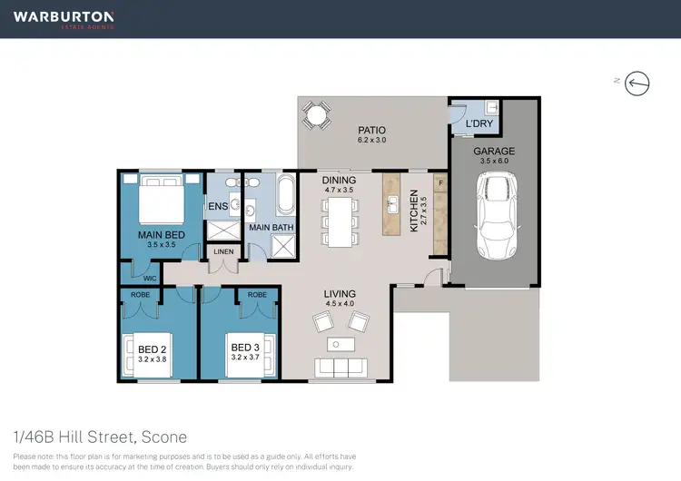 Floorplan of Homely unit listing, 1/46B Hill Street, Scone NSW 2337