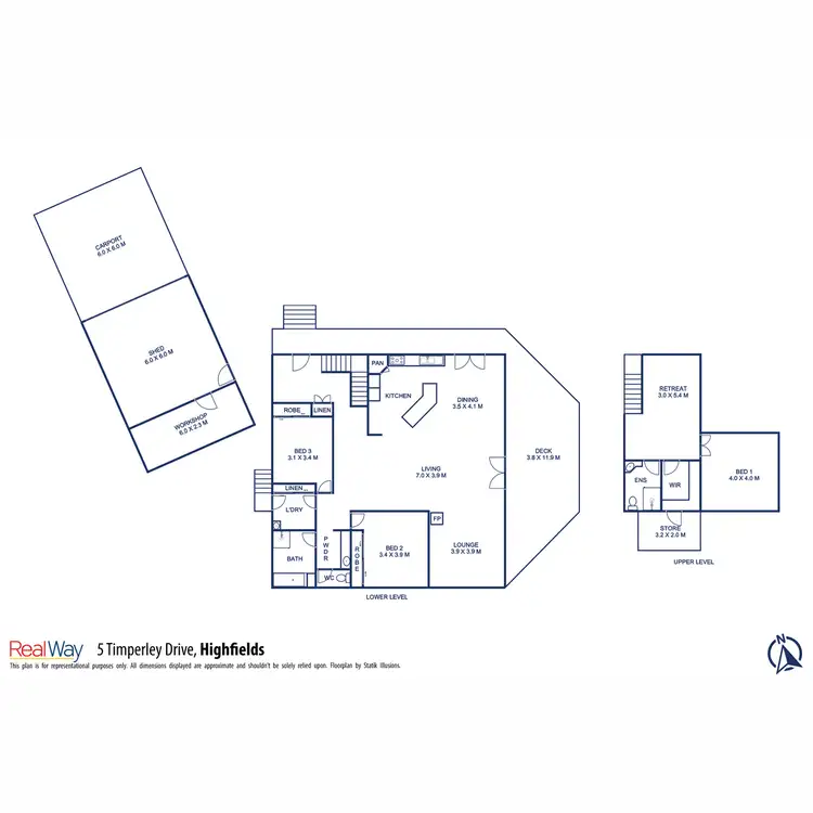 Floorplan of Homely house listing, 5 Timperley Drive, Highfields QLD 4352