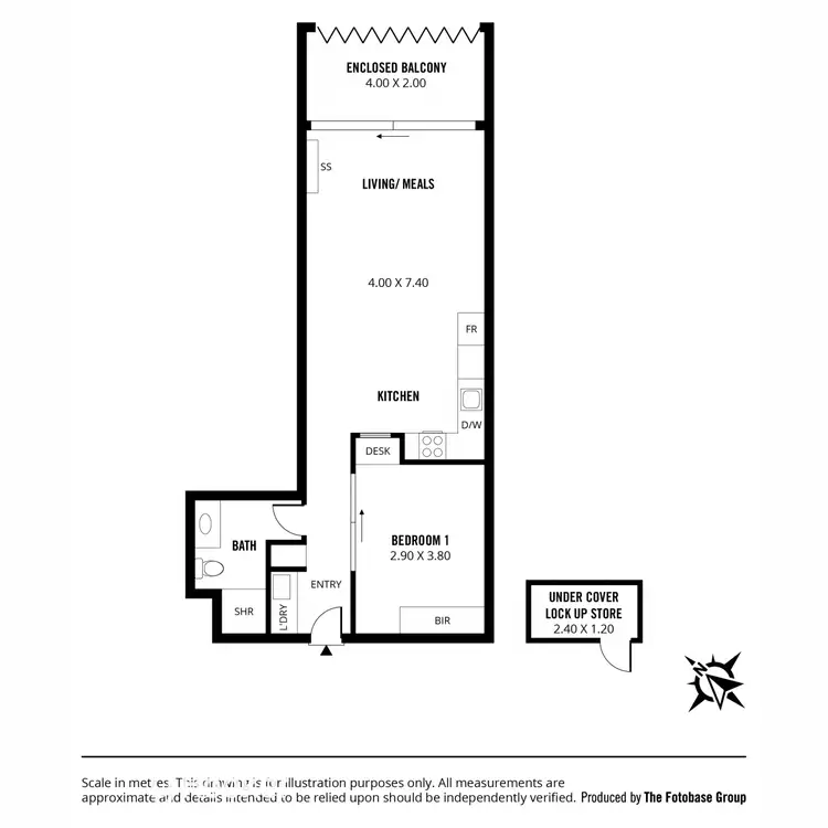 Floorplan of Homely apartment listing, 509/185 Morphett Street, Adelaide SA 5000