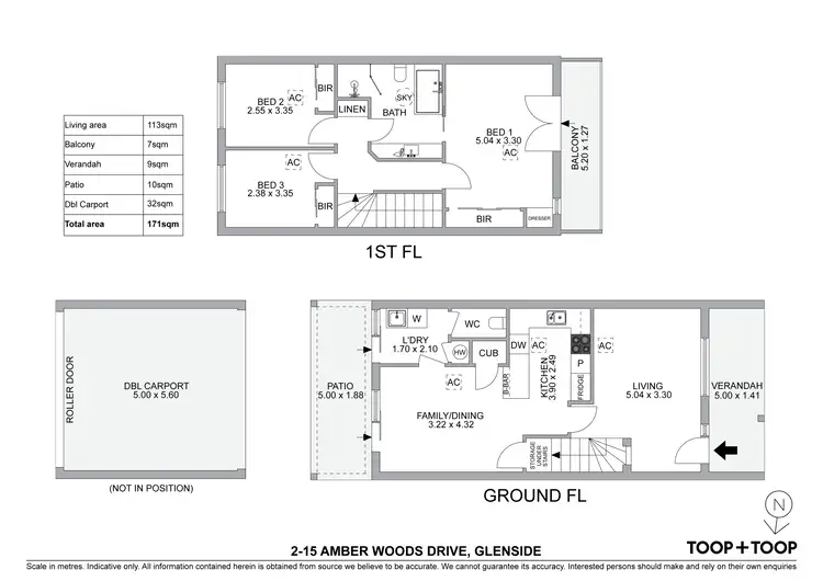 Floorplan of Homely townhouse listing, 2/15 Amber Woods Drive, Glenside SA 5065