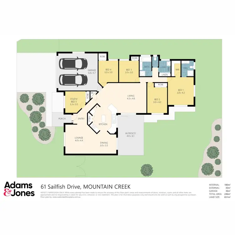 Floorplan of Homely house listing, 61 Sailfish Drive, Mountain Creek QLD 4557