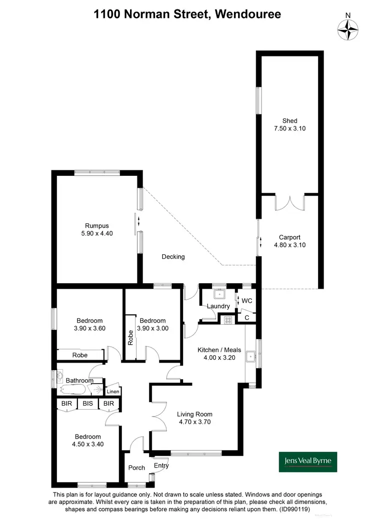 Floorplan of Homely house listing, 1100 Norman Street, Wendouree VIC 3355
