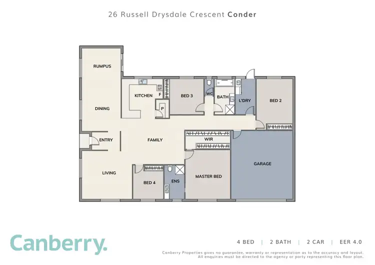 Floorplan of Homely house listing, 26 Russell Drysdale Crescent, Conder ACT 2906
