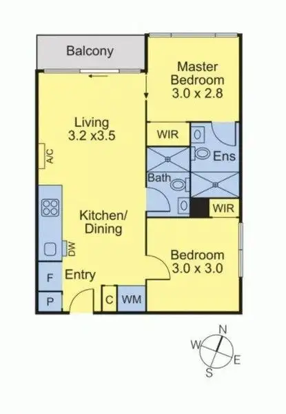 Floorplan of Homely apartment listing, 1603/33 MacKenzie Street, Melbourne VIC 3000