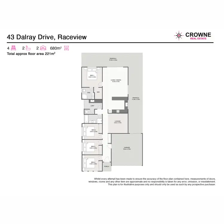 Floorplan of Homely house listing, 43 Dalray Drive, Raceview QLD 4305