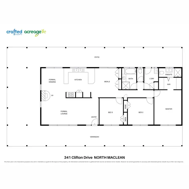 Floorplan of Homely rural property listing, 341 Clifton Drive, North Maclean QLD 4280