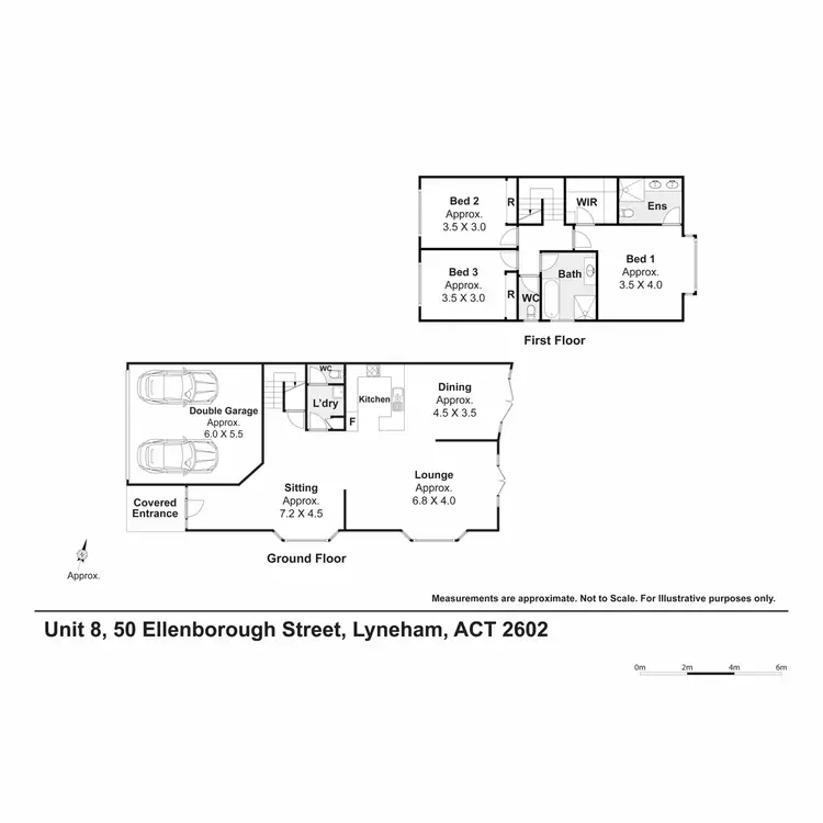 Floorplan of Homely townhouse listing, 8/50 Ellenborough Street, Lyneham ACT 2602