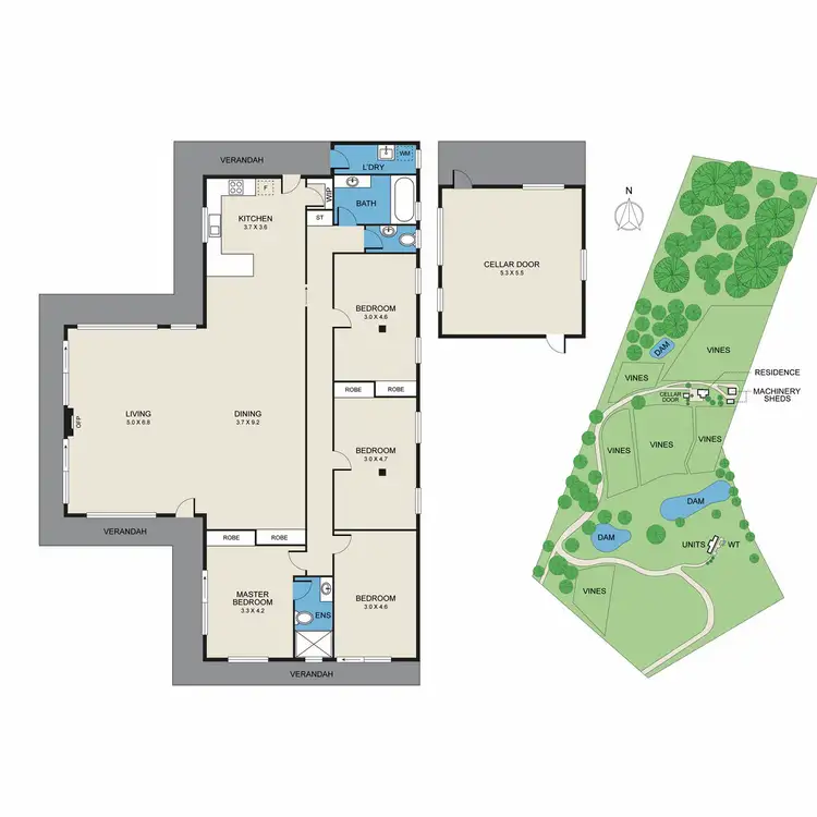 Floorplan of Homely rural property listing, 496 Talga Road, Lovedale NSW 2325