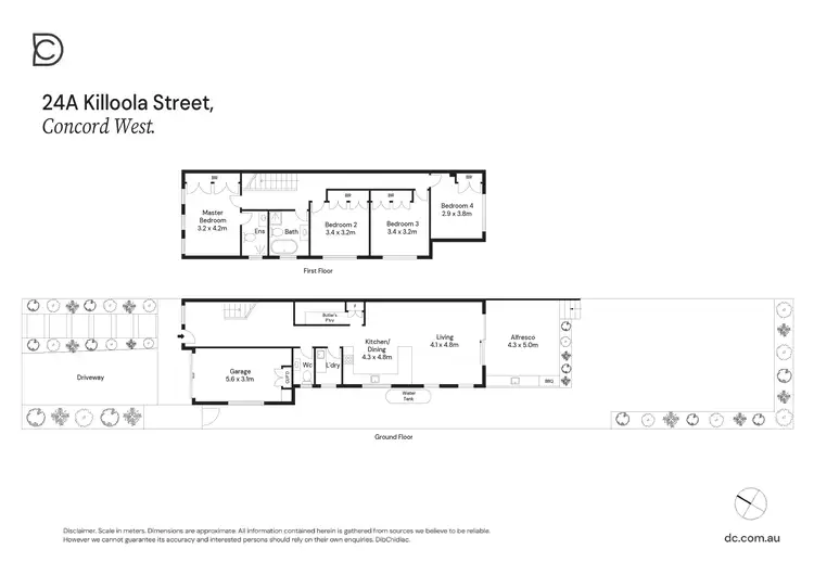 Floorplan of Homely semi-detached listing, 24A Killoola Street, Concord West NSW 2138