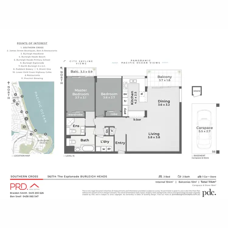 Floorplan of Homely unit listing, 56/114 The Esplanade, Burleigh Heads QLD 4220
