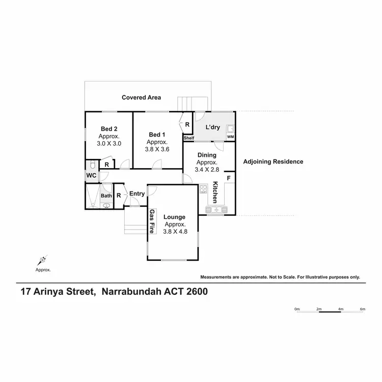 Floorplan of Homely semi-detached listing, 17 Arinya Street, Narrabundah ACT 2604