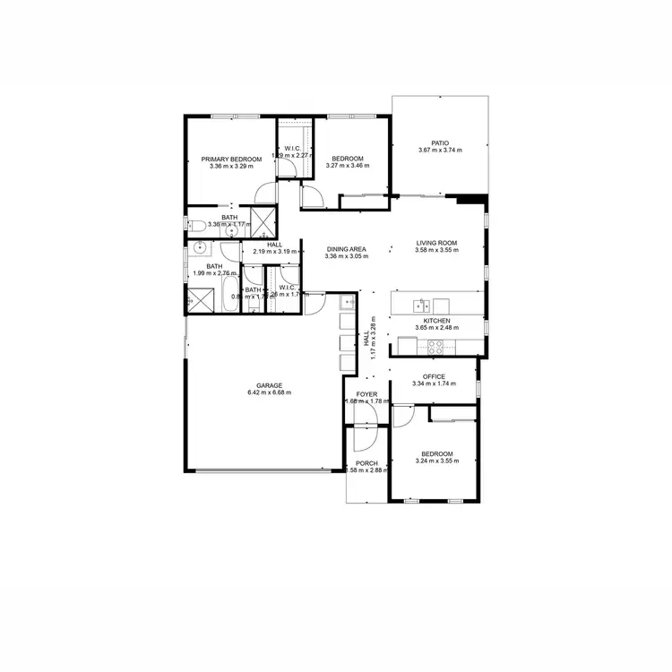 Floorplan of Homely unit listing, 2/1 Alison Drive, Kalkie QLD 4670