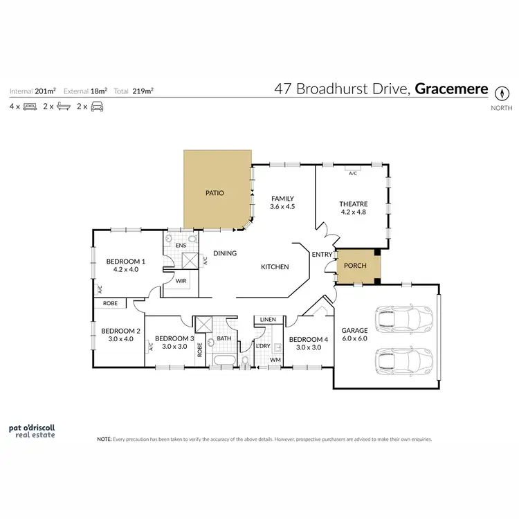 Floorplan of Homely house listing, 47 Broadhurst Drive, Gracemere QLD 4702