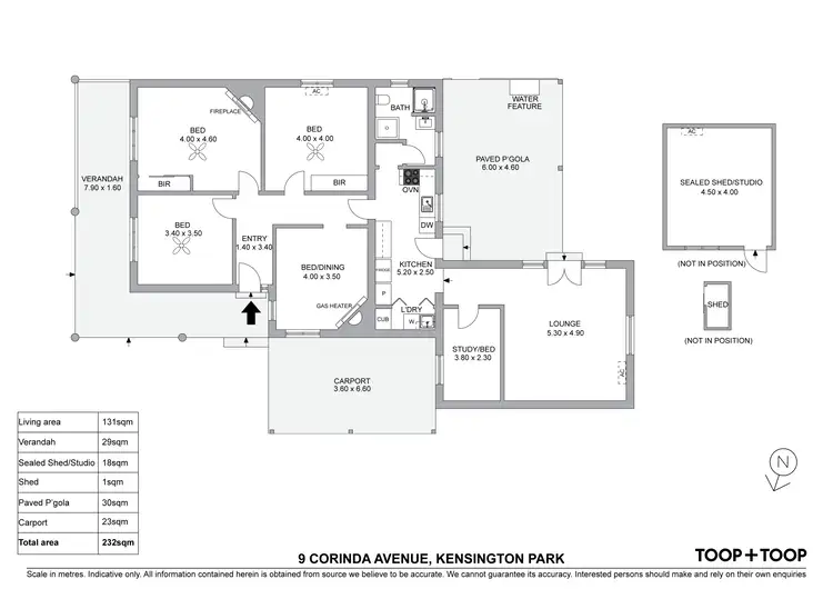 Floorplan of Homely house listing, 9 Corinda Avenue, Kensington Park SA 5068