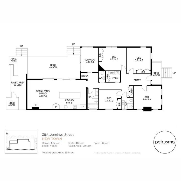 Floorplan of Homely house listing, 38A Jennings Street, New Town TAS 7008