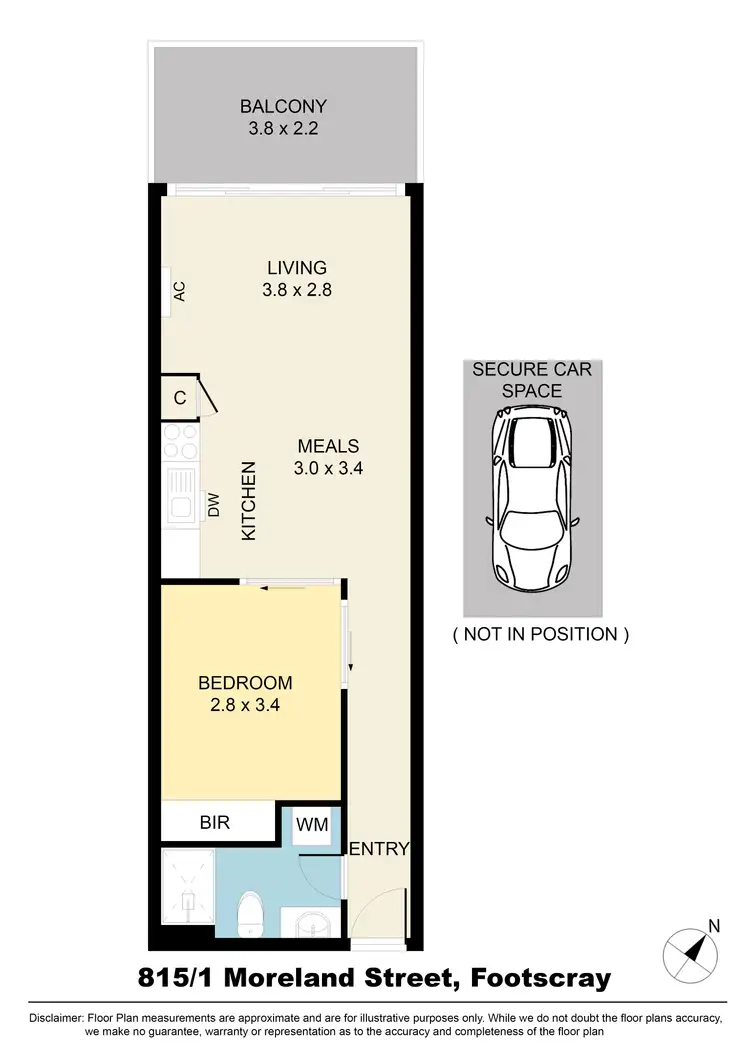 Floorplan of Homely apartment listing, 815/1 Moreland Street, Footscray VIC 3011