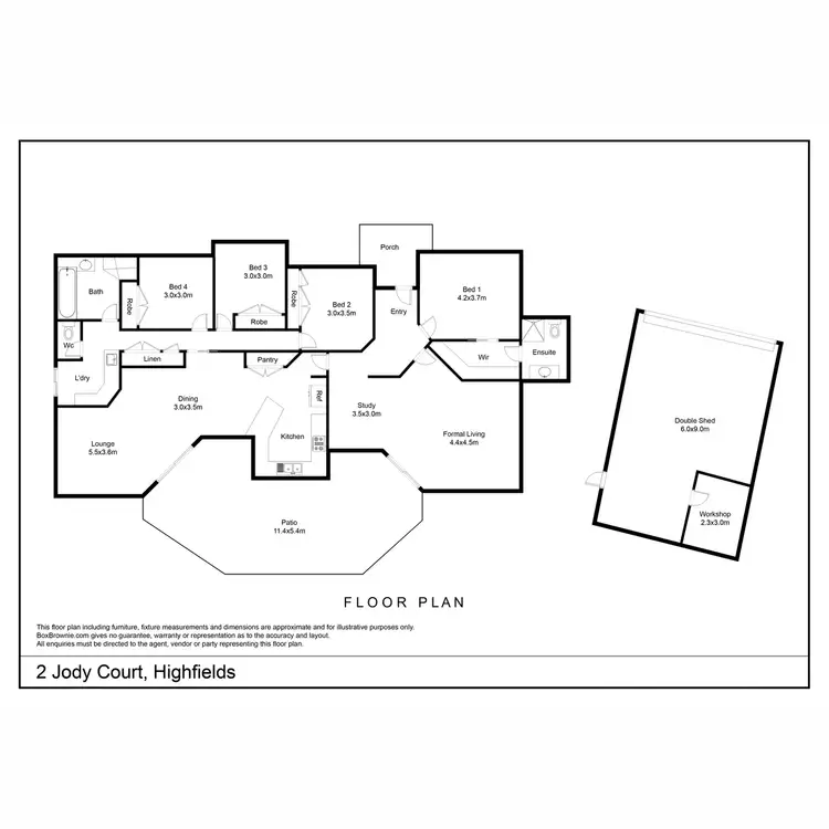 Floorplan of Homely house listing, 2 Jody Court, Highfields QLD 4352