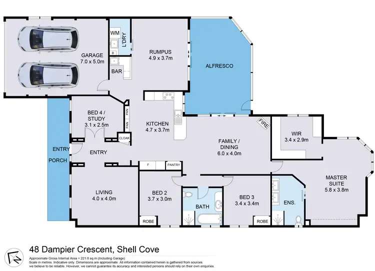 Floorplan of Homely house listing, 48 Dampier Crescent, Shell Cove NSW 2529