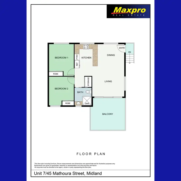 Floorplan of Homely apartment listing, 7/45 Mathoura Street, Midland WA 6056