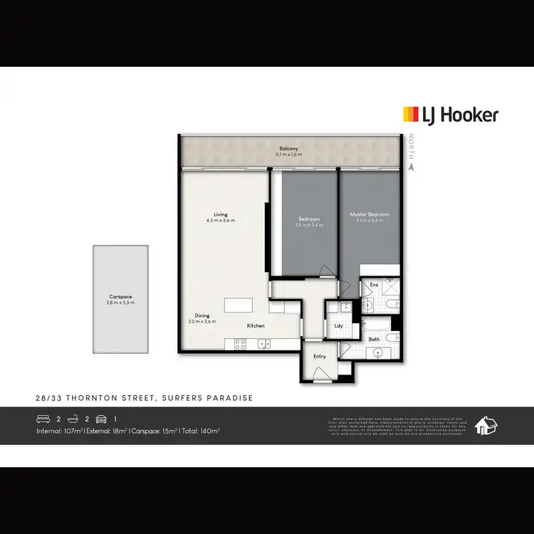 Floorplan of Homely unit listing, 28/33 Thornton Street, Surfers Paradise QLD 4217