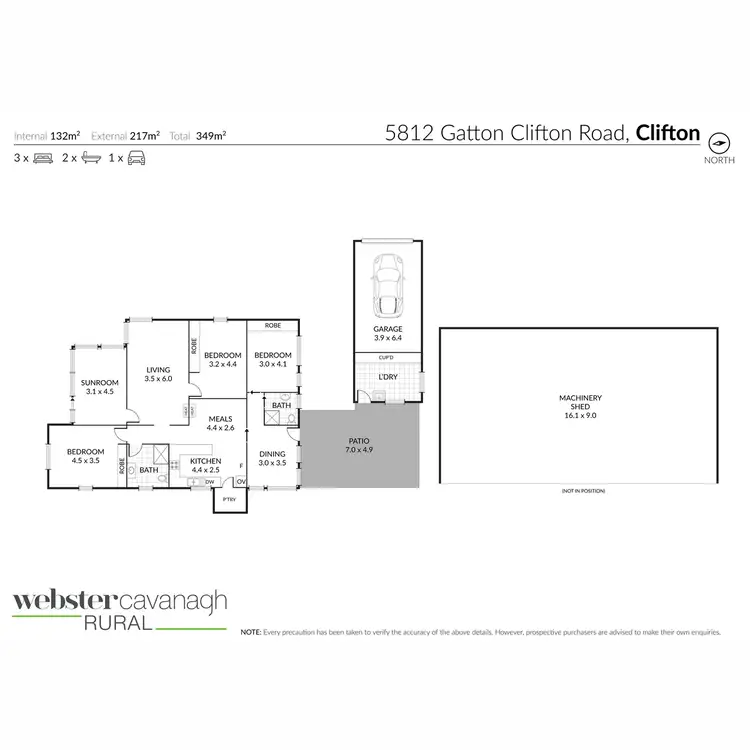Floorplan of Homely rural property listing, 5812 Gatton Clifton Road, Clifton QLD 4361