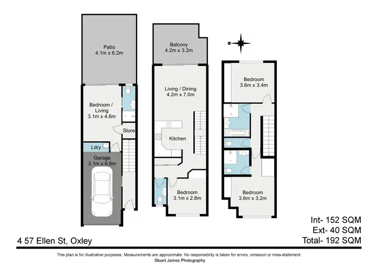 Floorplan of Homely townhouse listing, 4/57 Ellen Street, Oxley QLD 4075
