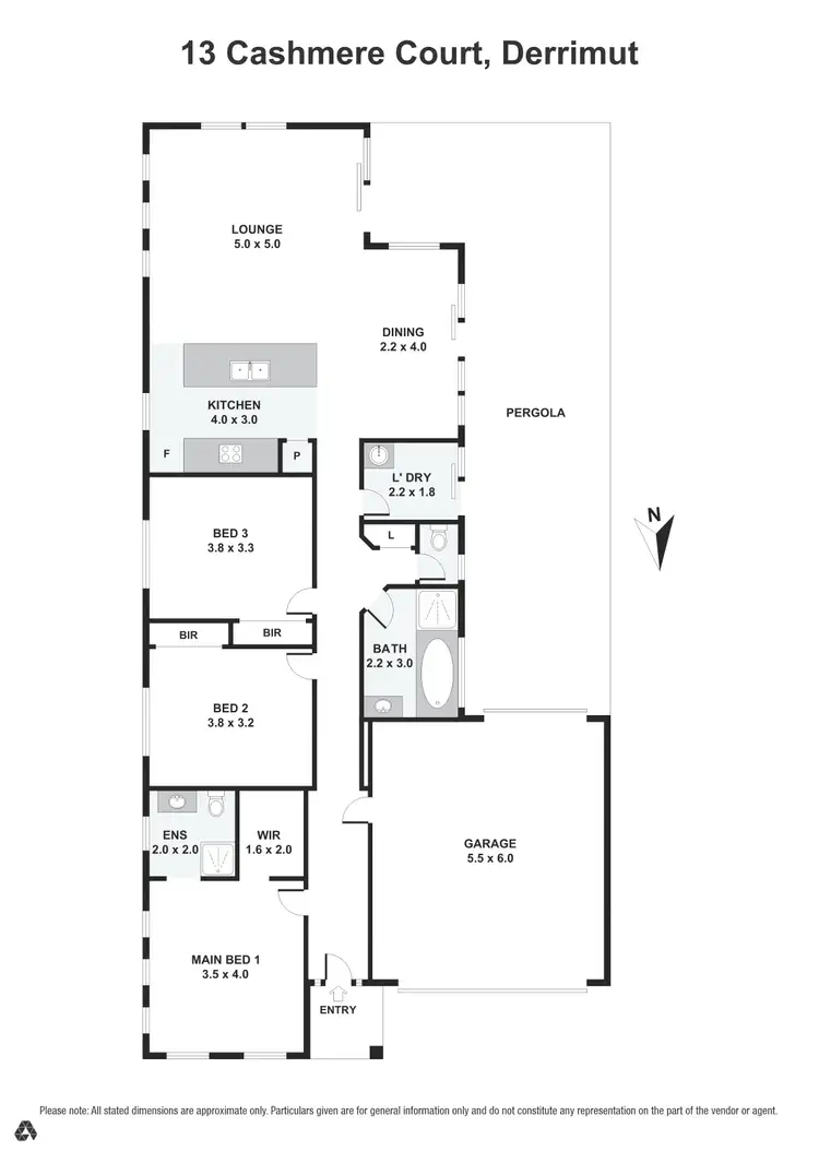 Floorplan of Homely house listing, 13 Cashmere Court, Derrimut VIC 3026