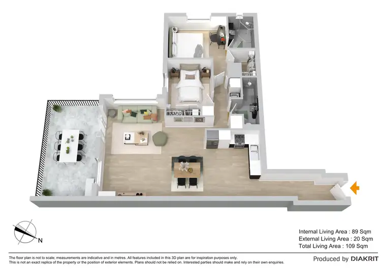 Floorplan of Homely unit listing, 302/19 Sylvan Beach Esplanade, Bellara QLD 4507