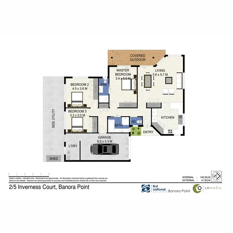 Floorplan of Homely semi-detached listing, 2/5 Inverness Court, Banora Point NSW 2486