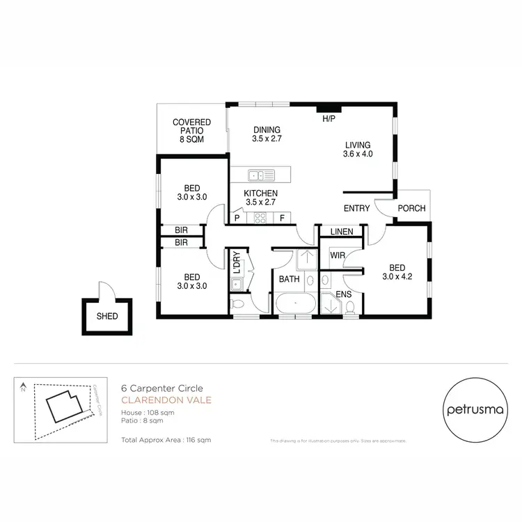 Floorplan of Homely house listing, 6 Carpenter Circle, Clarendon Vale TAS 7019