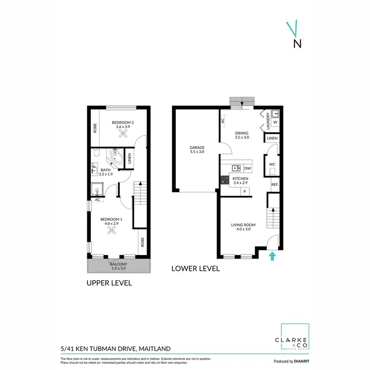 Floorplan of Homely townhouse listing, 5/41 Ken Tubman Drive, Maitland NSW 2320