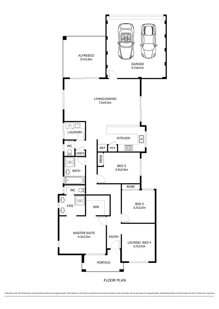 Floorplan of Homely house listing, 5 Northgate Promenade, Bushmead WA 6055
