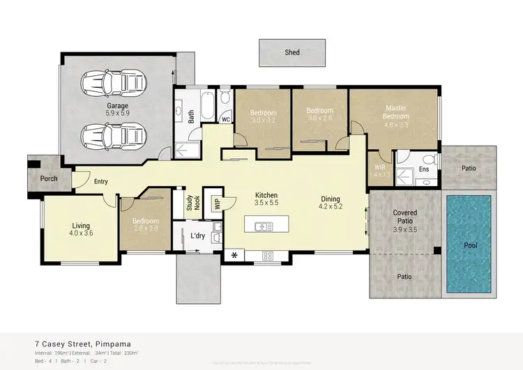 Floorplan of Homely house listing, 7 Casey Street, Pimpama QLD 4209