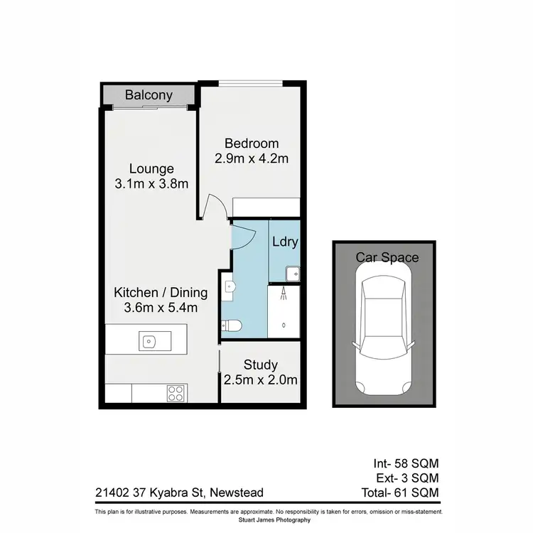 Floorplan of Homely apartment listing, 21402/37 Kyabra Street, Newstead QLD 4006