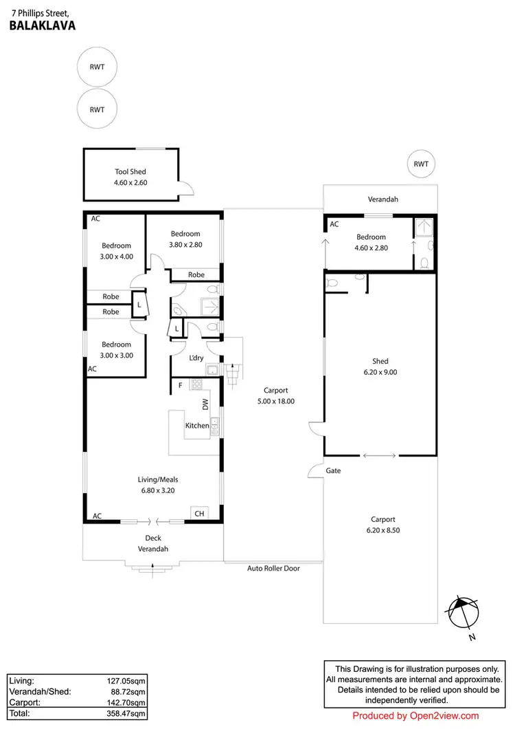 Floorplan of Homely house listing, 7 Phillips Road, Port Wakefield SA 5550