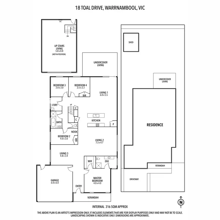 Floorplan of Homely house listing, 18 Toal Drive, Warrnambool VIC 3280