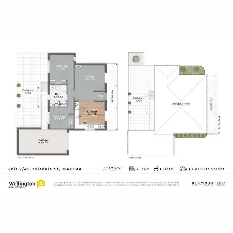 Floorplan of Homely unit listing, 2/45 Boisdale Street, Maffra VIC 3860