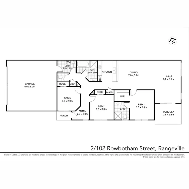 Floorplan of Homely unit listing, 2/102 Rowbotham Street, Rangeville QLD 4350