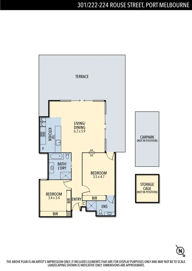Floorplan of Homely apartment listing, 301/222-224 Rouse Street, Port Melbourne VIC 3207