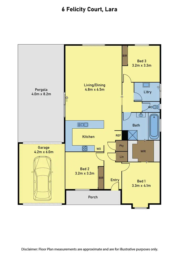 Floorplan of Homely house listing, 6 Felicity Court, Lara VIC 3212